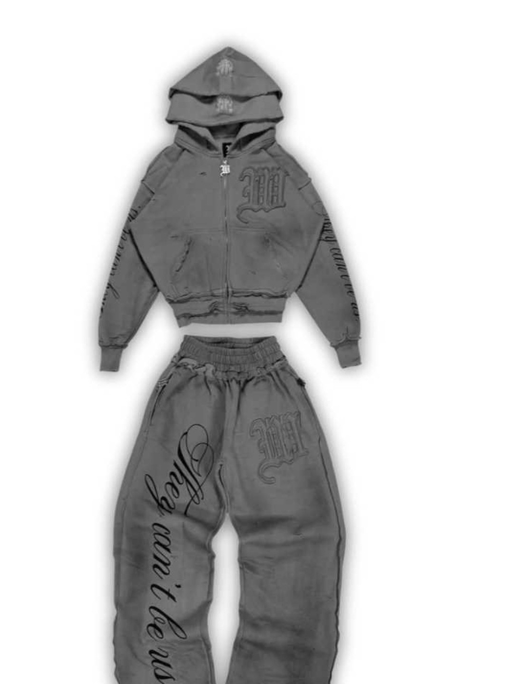 Hidden Sins Medium Grey Sweatsuit